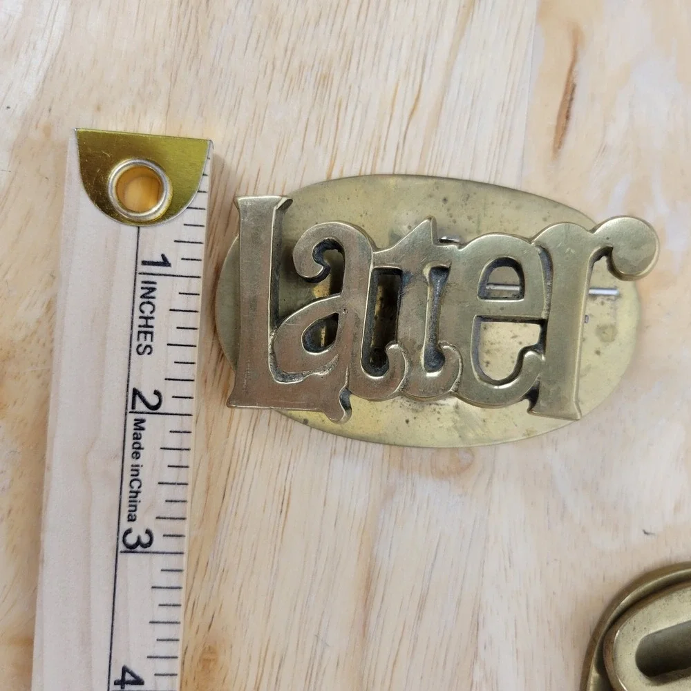 Vintage Mid-Century Modern Solid Brass Desk Clips 
